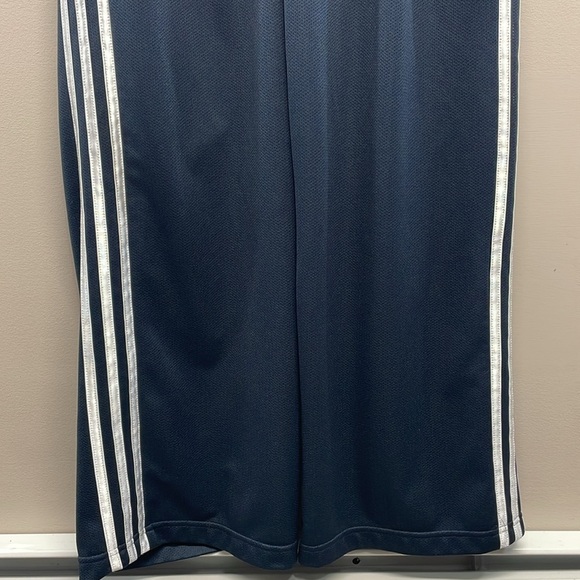 Adidas Essentials Warm-Up Open Hem 3 Stripes Track Pants Regular Fit Navy L - Picture 3 of 16